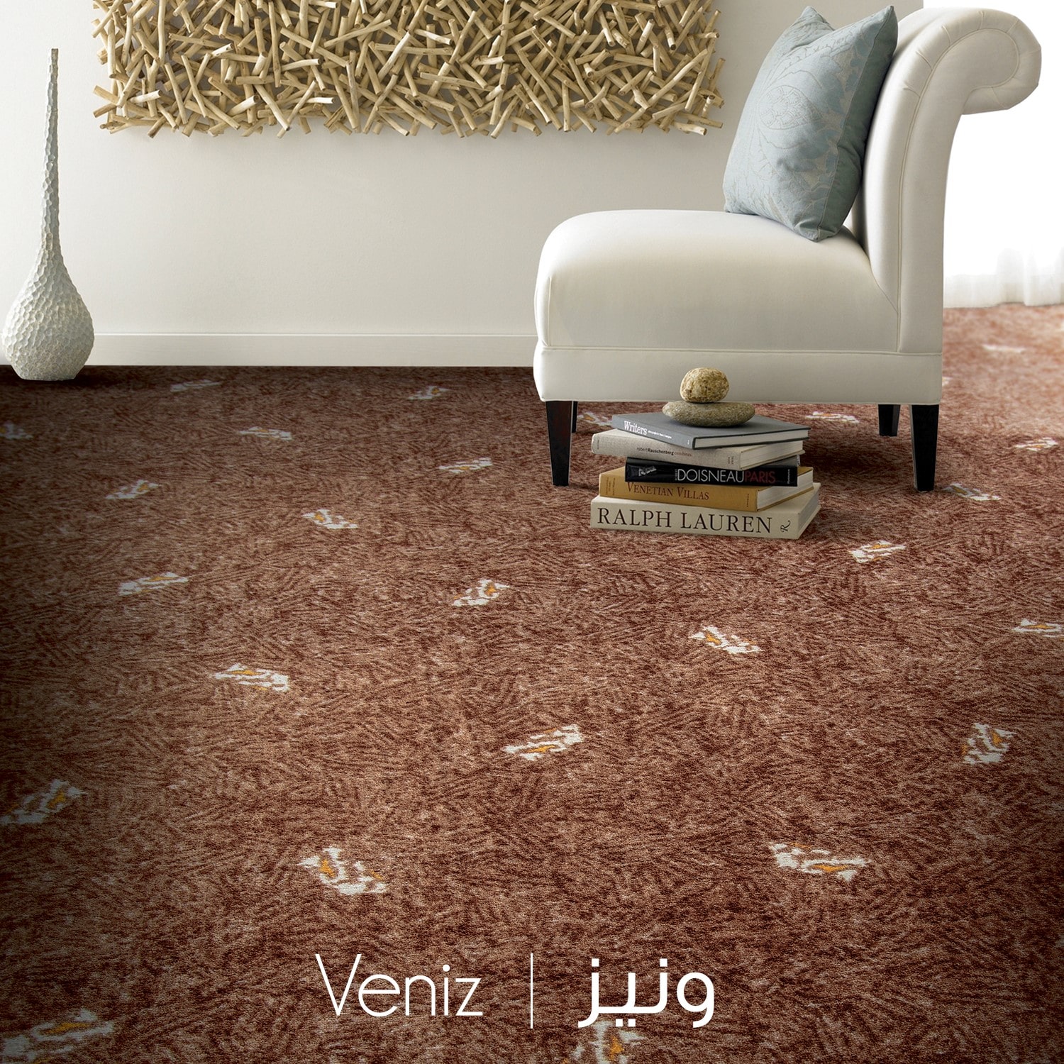 نمونه اجرا موکت ظریف مصور طرح ونیز